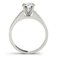 Single Row Channel Set Solitaire Engagement Ring