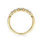 Gabriel & Co. 14K Yellow Gold Graduating Single Prong Diamond Band Ring sz6.5 1/4ctw