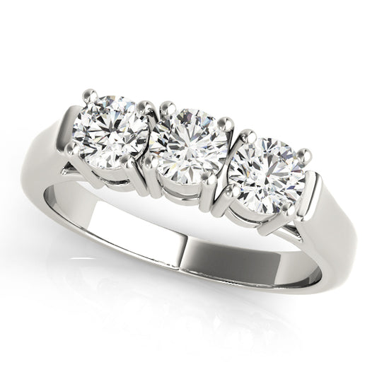 3-Stone Prong Set Wedding Bands