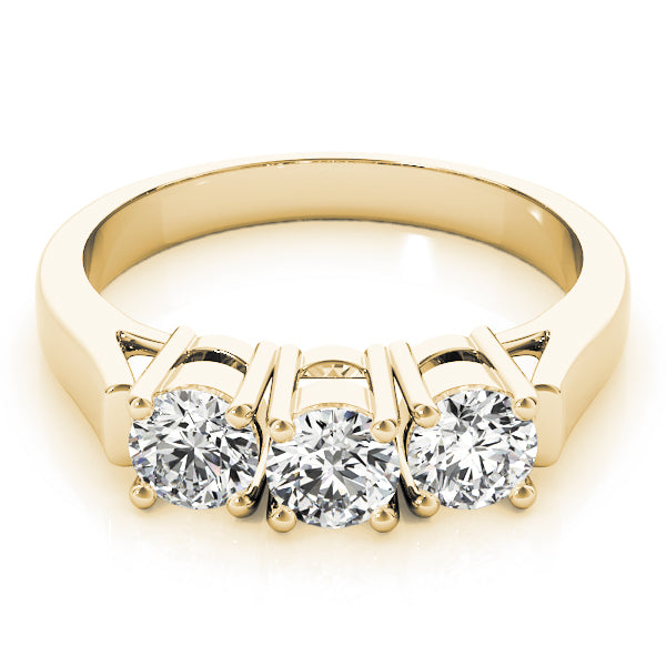 3-Stone Prong Set Wedding Bands