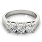 3-Stone Prong Set Wedding Bands