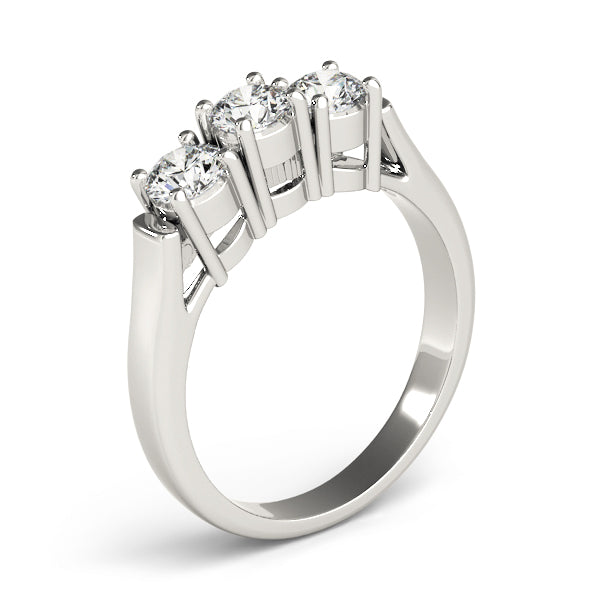 3-Stone Prong Set Wedding Bands