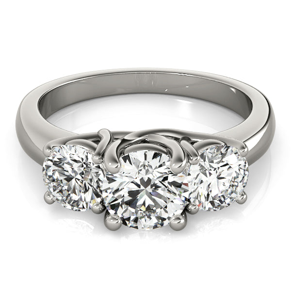 3-Stone Trellis Engagement Ring