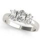 3-Stone Accented Oval Shape Engagement Rings
