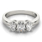 3-Stone Accented Oval Shape Engagement Rings
