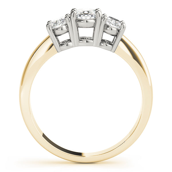 3-Stone Accented Oval Shape Engagement Rings