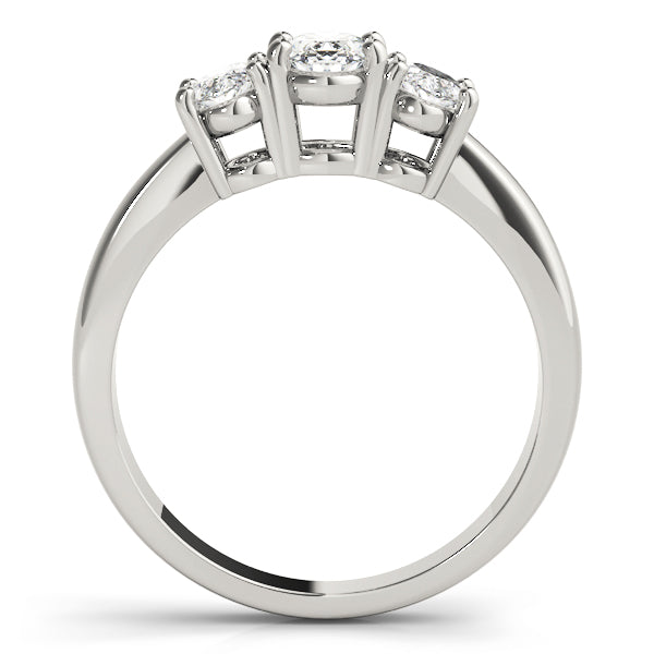 3-Stone Accented Oval Shape Engagement Rings