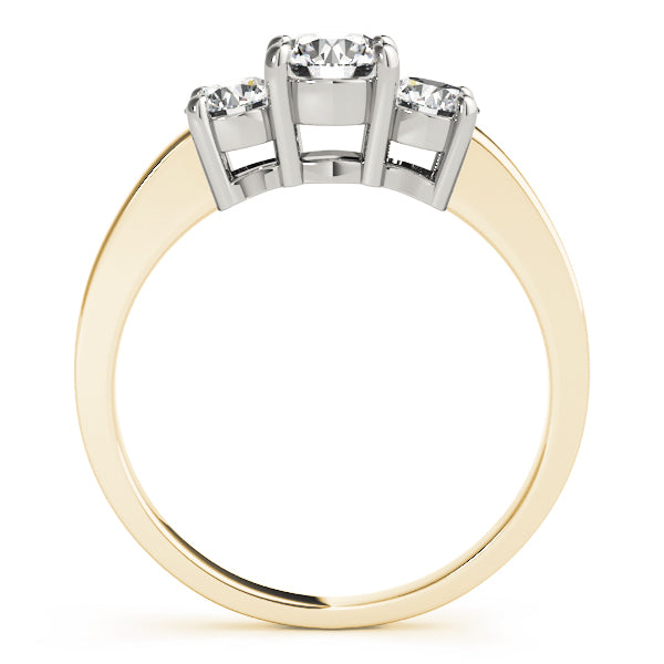 ENGAGEMENT RINGS 3 STONE ROUND