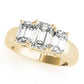3-Stone Emerald Cut Engagement Rings
