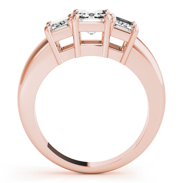 3-Stone Emerald Cut Engagement Rings