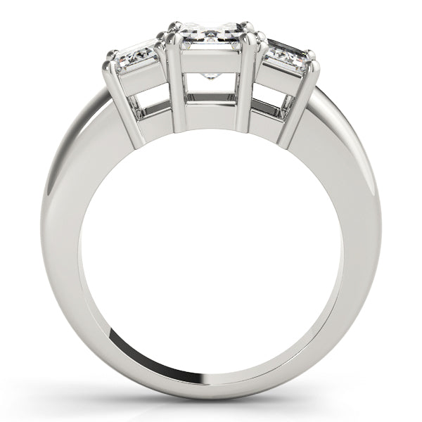 3-Stone Emerald Cut Engagement Rings