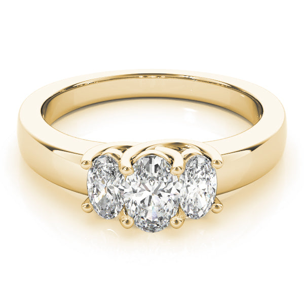ENGAGEMENT RINGS 3 STONE OVAL