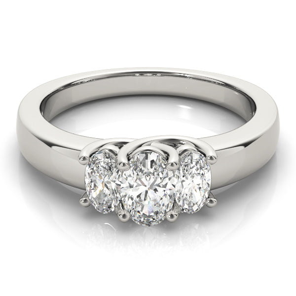 ENGAGEMENT RINGS 3 STONE OVAL