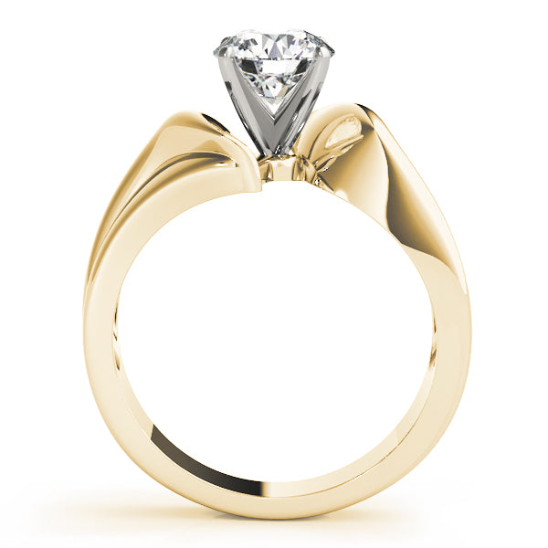 Solitaire Swirl Engagement Ring