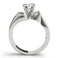 Solitaire Swirl Engagement Ring