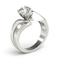 Solitaire Swirl Engagement Ring