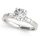 3-Stone Side Baguette Engagement Ring