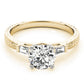 3-Stone Side Baguette Engagement Ring