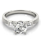3-Stone Side Baguette Engagement Ring