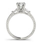 3-Stone Side Baguette Engagement Ring