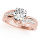 Bypass Swirl Prong Set Engagement Ring