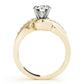Bypass Swirl Prong Set Engagement Ring