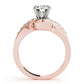 Bypass Swirl Prong Set Engagement Ring