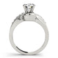 Bypass Swirl Prong Set Engagement Ring