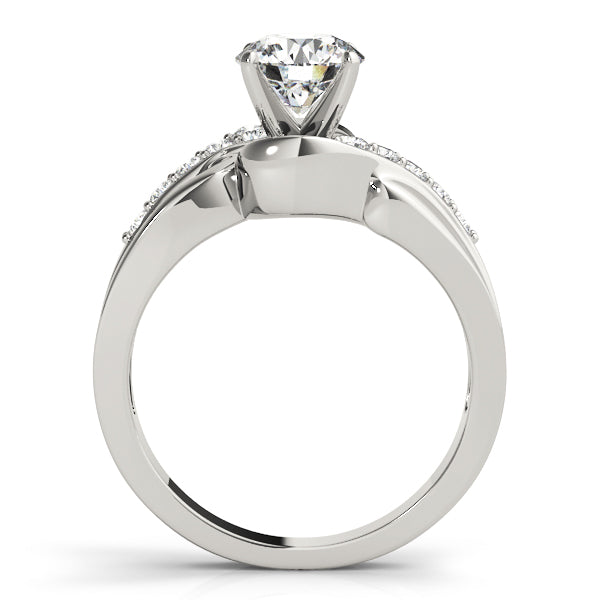 Bypass Swirl Prong Set Engagement Ring