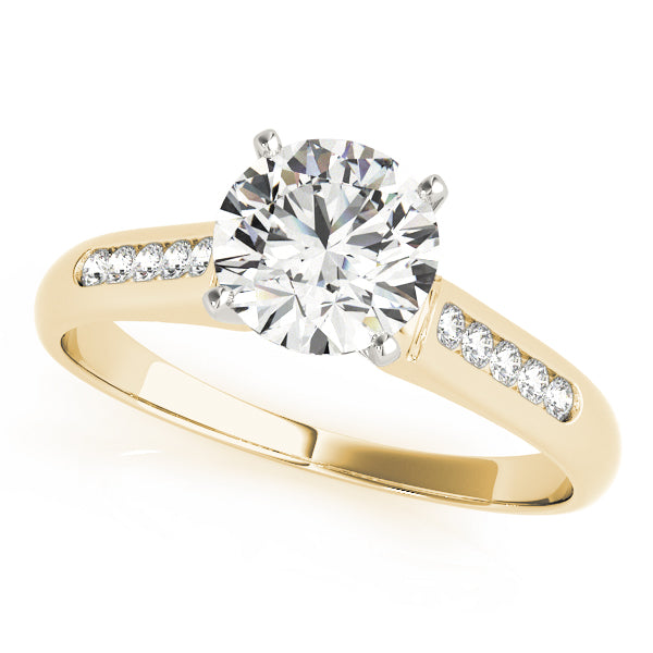 Channel Set Single Row Engagement Ring