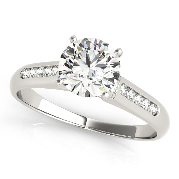 Channel Set Single Row Engagement Ring