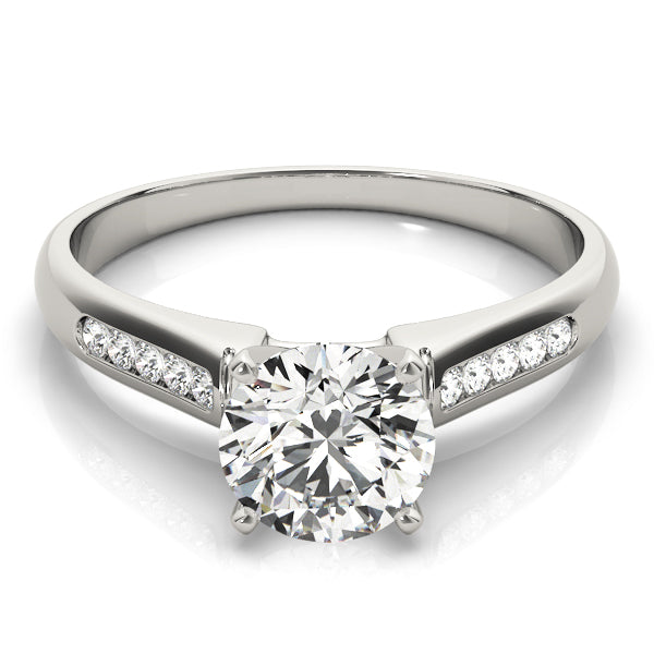Channel Set Single Row Engagement Ring