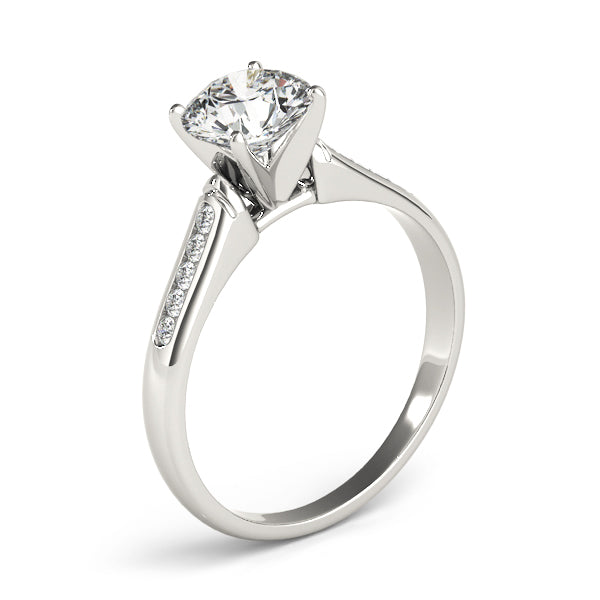 Channel Set Single Row Engagement Ring