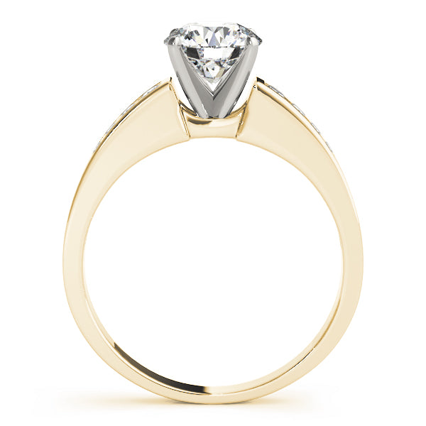 Single Row Channel Set Engagement Ring