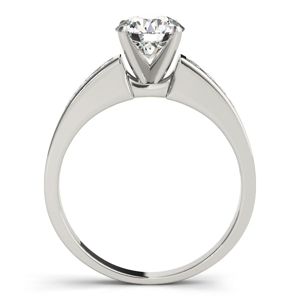 Single Row Channel Set Engagement Ring