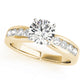 Single Row Channel Set Engagement Ring