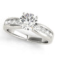 Single Row Channel Set Engagement Ring