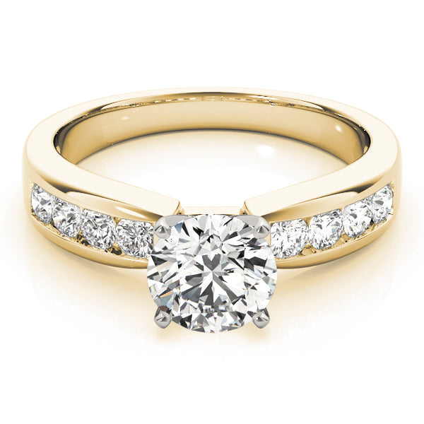 Single Row Channel Set Engagement Ring