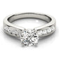 Single Row Channel Set Engagement Ring