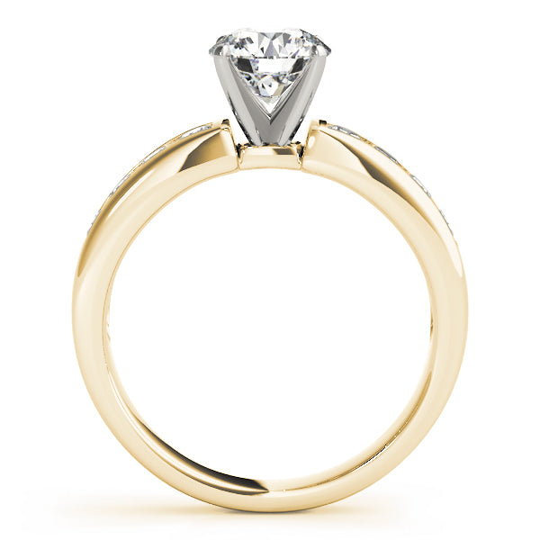 Single Row Channel Set Engagement Ring