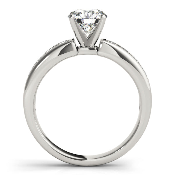 Single Row Channel Set Engagement Ring