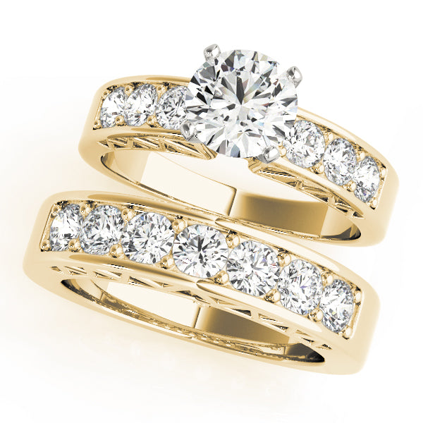 Single Row Prong-In-Channel Engagement Ring