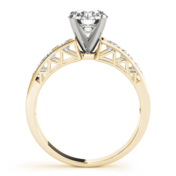 Single Row Prong-In-Channel Engagement Ring
