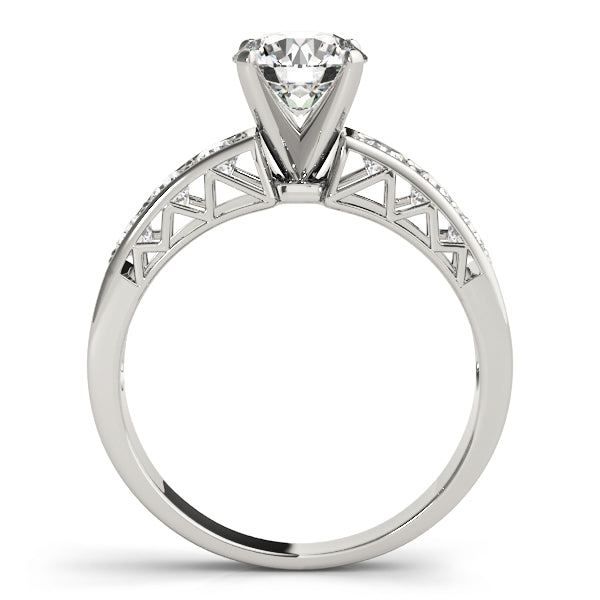 Single Row Prong-In-Channel Engagement Ring