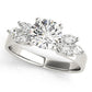 Marquise Side Cluster Engagement Ring