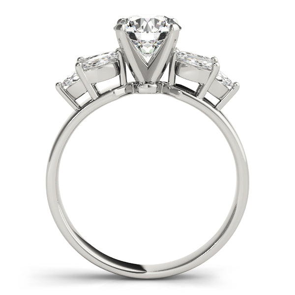 Marquise Side Cluster Engagement Ring