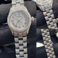 26mm iced out Stainless steel president style band with Iced out Diamond dial