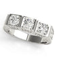 3-Stone Cluster Prong Engagement Ring
