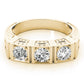 3-Stone Cluster Prong Engagement Ring
