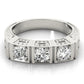 3-Stone Cluster Prong Engagement Ring